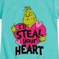 thumbnail image 3 of The Grinch - I'd Steal Your Heart  - Toddler & Youth Girls Short Sleeve Graphic T-Shirt, 3 of 5