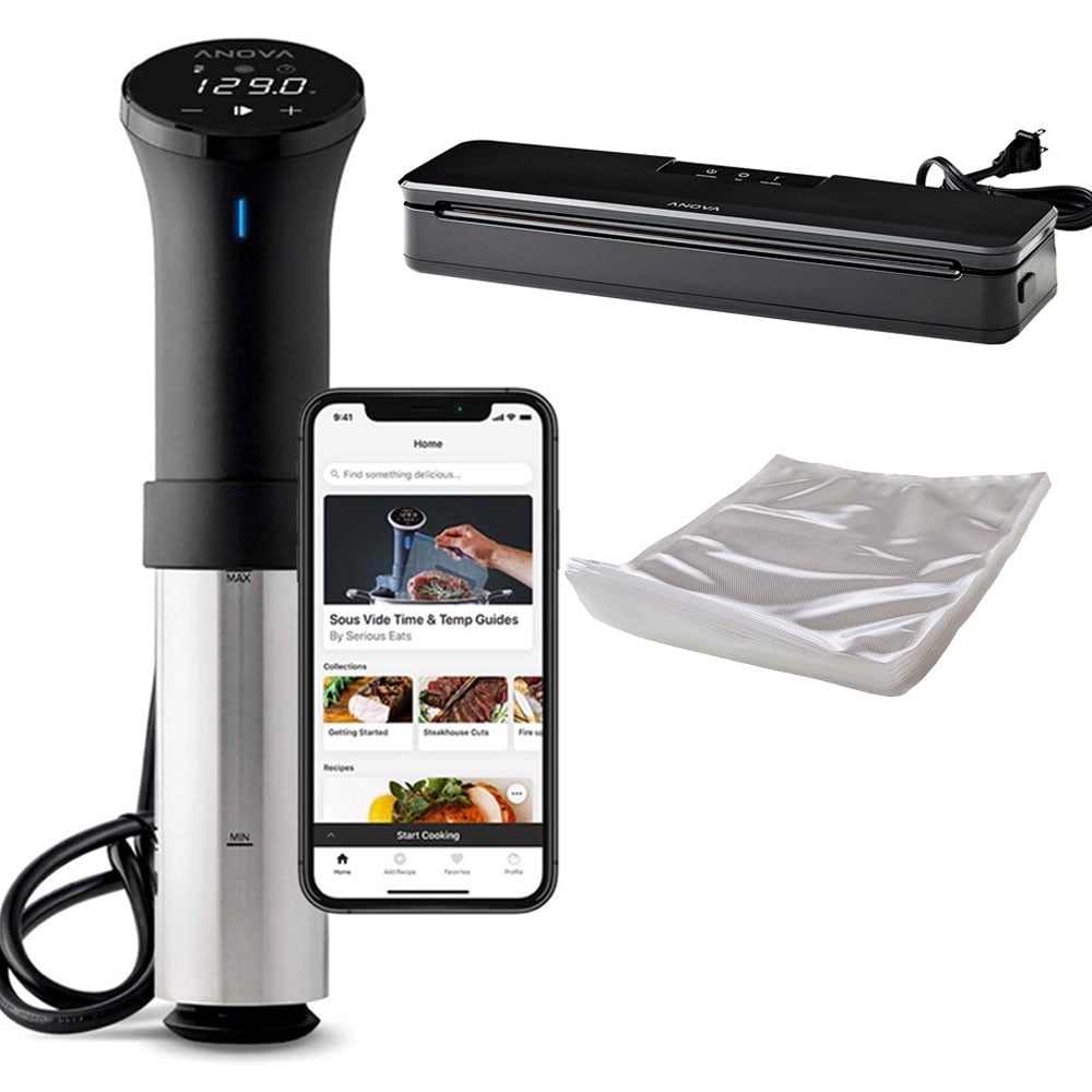 Anova Precision Cooker Vacuum Sealer and Vacuum Sealer Bags 50 Pack