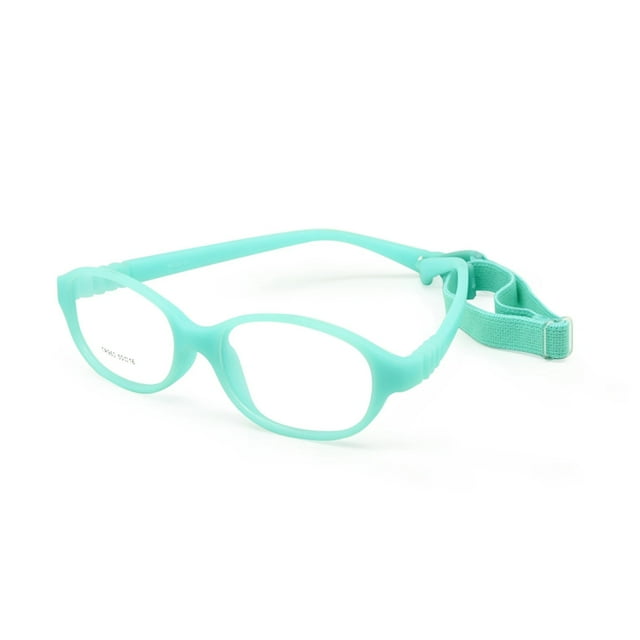 Montura de gafas ópticas para niños y niñas, de una sola pieza, sin tornillos, flexibles, tamaño 50/16, de 8 a 10 años