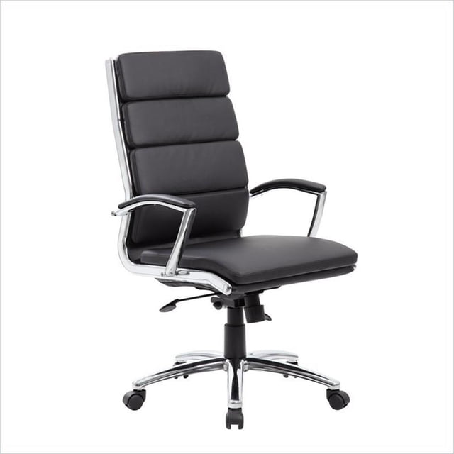 Scranton & Co 20''-23'' Modern Metal Executive Chair in Black/Chrome