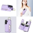 thumbnail image 2 of Cutyskin for Samsung Galaxy S21 Plus Wallet Case【RFID Blocking】 with Card Holder Cash Pocket Zipper Bills Slot, Soft PU Leather Magnetic Back Folio Kickstand, Finger Ring Holder Hook Case, Purple, 2 of 9
