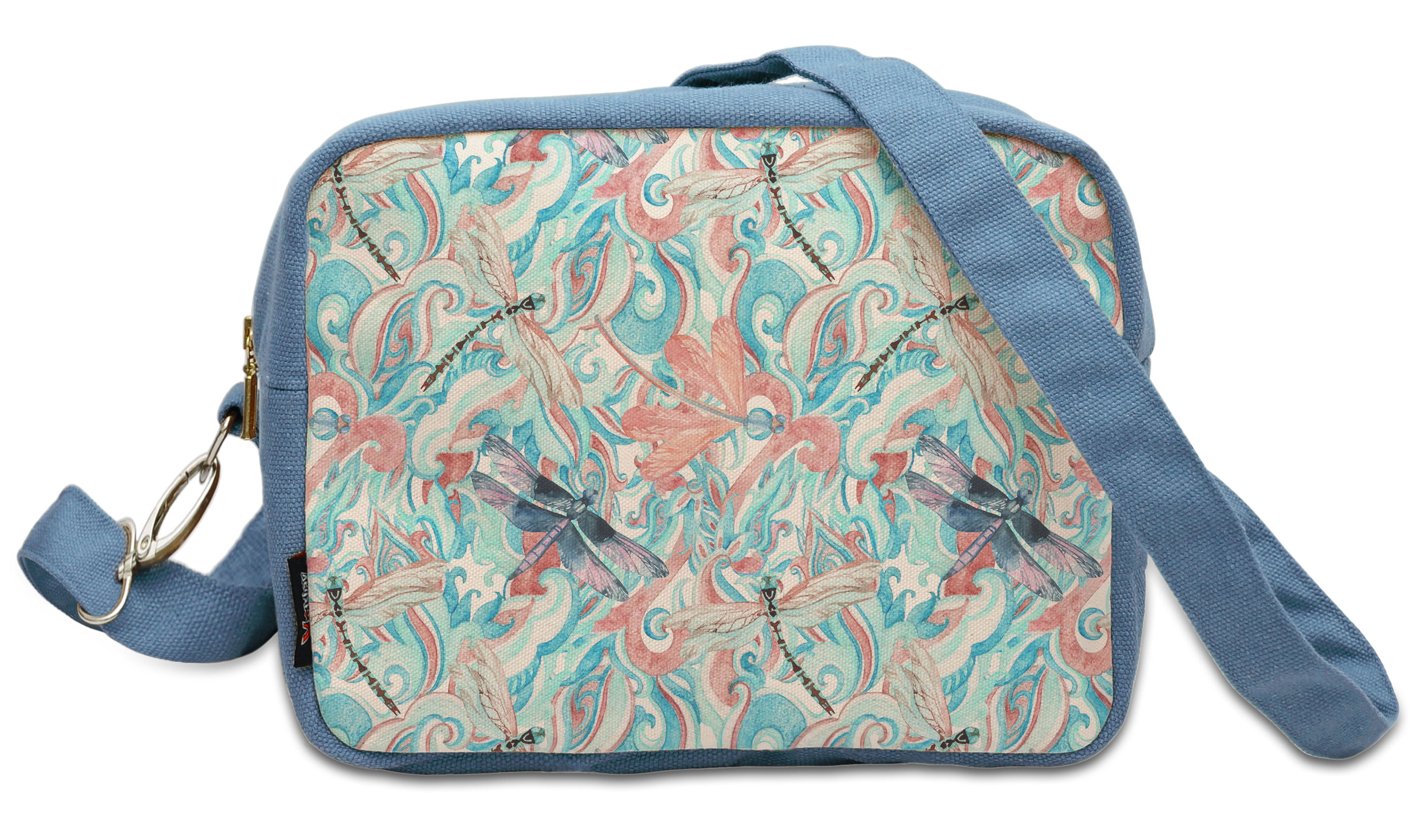 Laptop Case 15.6 inch Dragonfly Colorful Pattern Computer Messenger Bag with Shoulder Strap for Men Women Travel