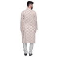 thumbnail image 3 of Atasi Printed Casual Asymmetric Kurta Pyjama For Men Designer Long Kurta Set, 3 of 4