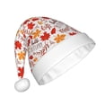 thumbnail image 2 of Cauagu Hello Autumn Maple Leaf for Adult Christmas Hat,1-Pack Xmas Holiday Hat Santa Hat for Women & Men Festive Headwear Accessories Fit for Christmas/New Year/Party, 2 of 6