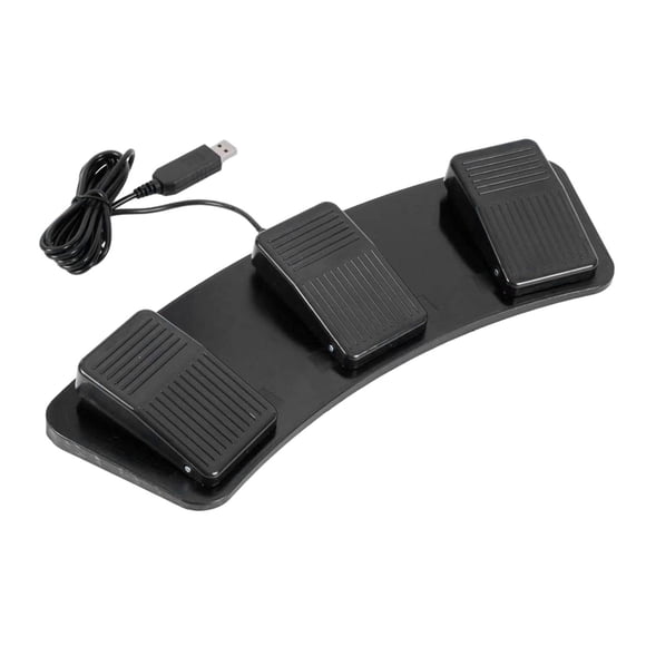 Interruptor de pedal USB con pulsación de tecla, simulador de juego, equipo multifuncional de 2 m de largo Pedal de 3 pies
