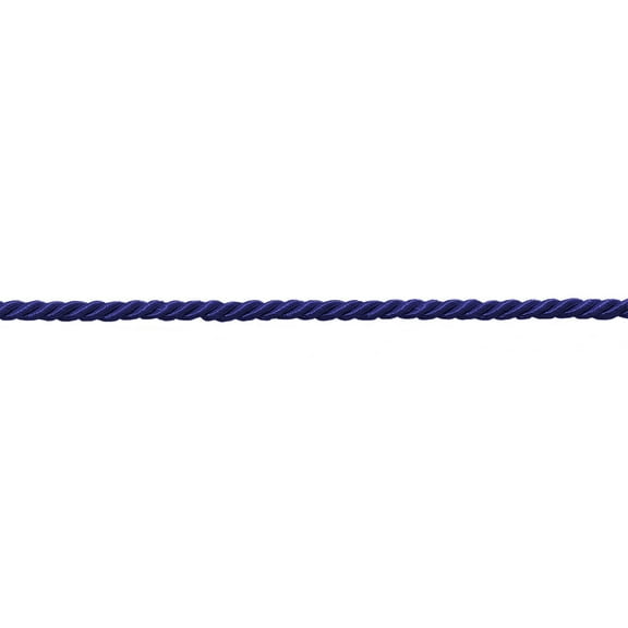 3/16" (0.5cm) Small Twisted 3-ply Rope Cord Trim # 0316NL,, Ultramarine Blue #J4 (Dark Royal Blue) 16 Yards (48 ft/14.5m)