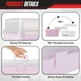 thumbnail image 4 of Stalwart 14” Plastic Tackle Box Organizer - 3-Layer Portable Craft Storage Art Caddy, Pink, 4 of 6