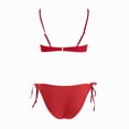 thumbnail image 6 of mgoYE Womens Bikini Swimsuits Women's High Waisted Bikini Sets One Shoulder Floral Print Swimsuits 2 Piece Tummy Control Bathing Suits(Red,XL), 6 of 8