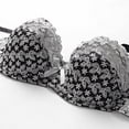 thumbnail image 6 of Zynoxe 2PC Plus Size Lace Balconette Bra with Bow Detail Supportive Underwire Push Up Bra Solid Color Everyday Underwear, 6 of 8