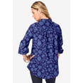 thumbnail image 2 of Roaman's Women's Plus Size Kate Long Sleeve Easy Cotton-Blend Button-Front Shirt, 2 of 6