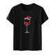thumbnail image 2 of Fiudx Tops para Mujer Moda Mujer Casual Navidad Impresión Pulóver Manga Corta Camiseta Tops Blusa, 2 of 4