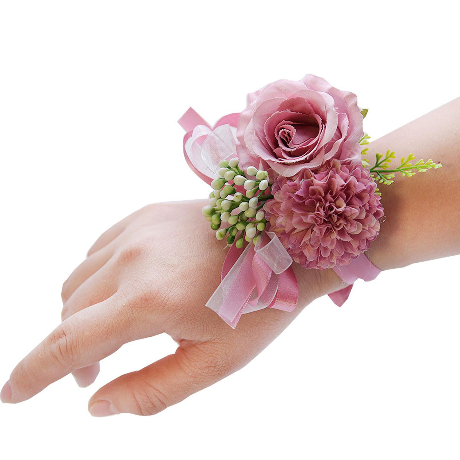 Muf Onzeker kiezen Wrist Flower | Rose Wrist Corsages | Wristband Hand Flowers Wrist Corsage  Bracelets, Corsage Wristlet Band For Wedding Bridesmaid Bridal Shower Prom  Party - Walmart.com