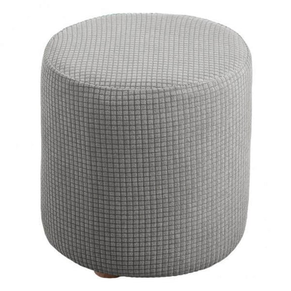 2x Stretch Ottoman Covers Slipcover Round Ottoman Slipcover Folding Storage Stool Furniture Feature Soft Thick Bouncy Modern Style
