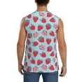 thumbnail image 4 of Fotbe Men's Strawberries Print Men's Sleeveless Muscle Tank Tops Casual T-Shirts for Gym Workout Beach-3X-Large, 4 of 8