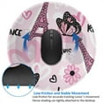 thumbnail image 4 of Disketp Eiffel Tower And Butterflies Small Mouse Pad 7.9x7.9 Inches,Washable Round Mousepad For Office Laptop Computer,Non-Slip Rubber Base Mouse Pads For Wireless Mouse, 4 of 8