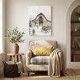 thumbnail image 3 of Canvas Wall Art, Farmhouse Christmas Framed Canvas Prints for Hallway Living Room, Xmas Tree Barn Snowman Winter Rustic Extra Large Gallery Wrapped Wall Decor for Home Office, Gifts, 20"x30", 3 of 9