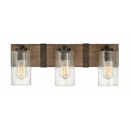 

3 Light Bathroom Vanity in Rustic Style 22 inches Wide By 8.25 inches High-Sequoia Finish Bailey Street Home 81-Bel-4421055