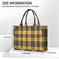 thumbnail image 3 of Large Capacity Tote Bag,Yellow Black and Red Checkerboard Checkered Pattern Handbag Fashion Luxury Tote Bag,15.7"x13"x 5.1" Inches,Laptop Compatible, 3 of 6