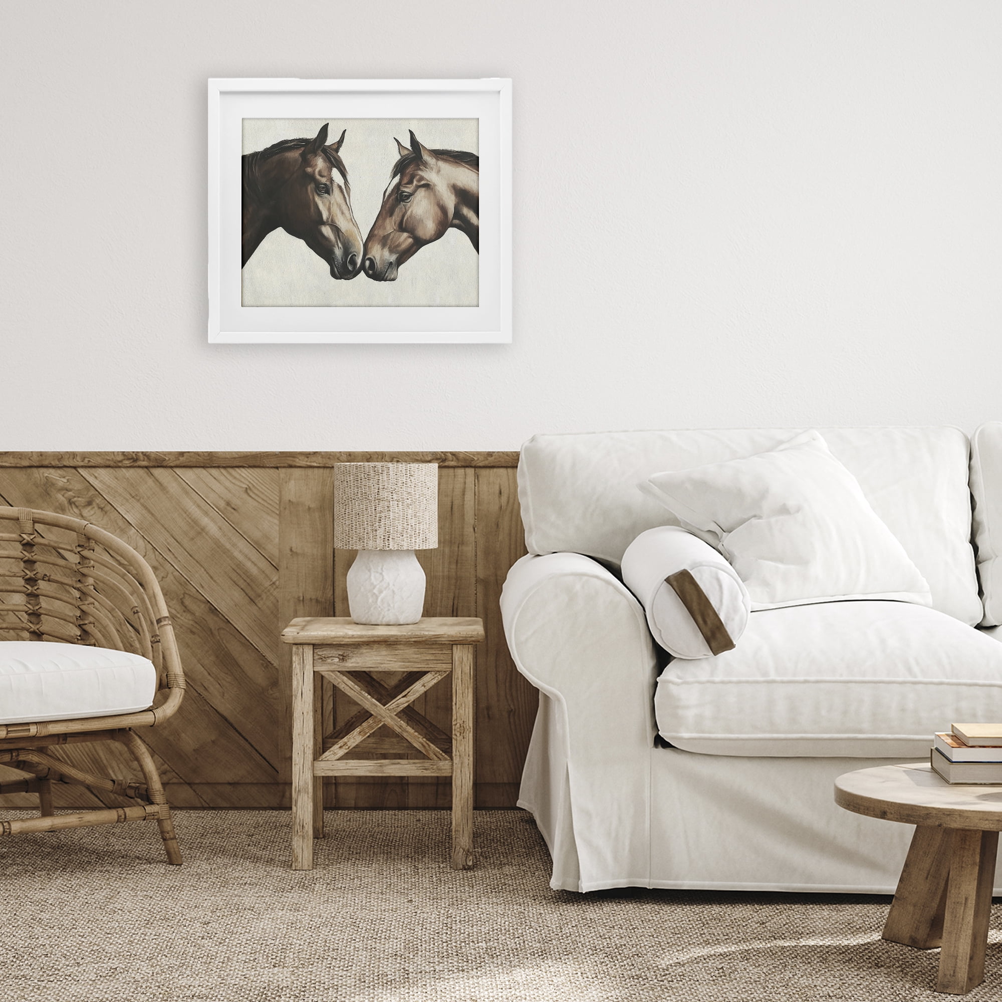 Stupell Industries Equine Companions Pair White Framed Print Under Glass, design by Svetlana Aleynikova