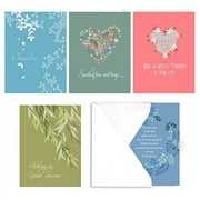 Heartfelt Sympathy Card Assortment Pack / Set Of 25 Cards / 5 Greeting Cards Of Each Design / Made In The USA