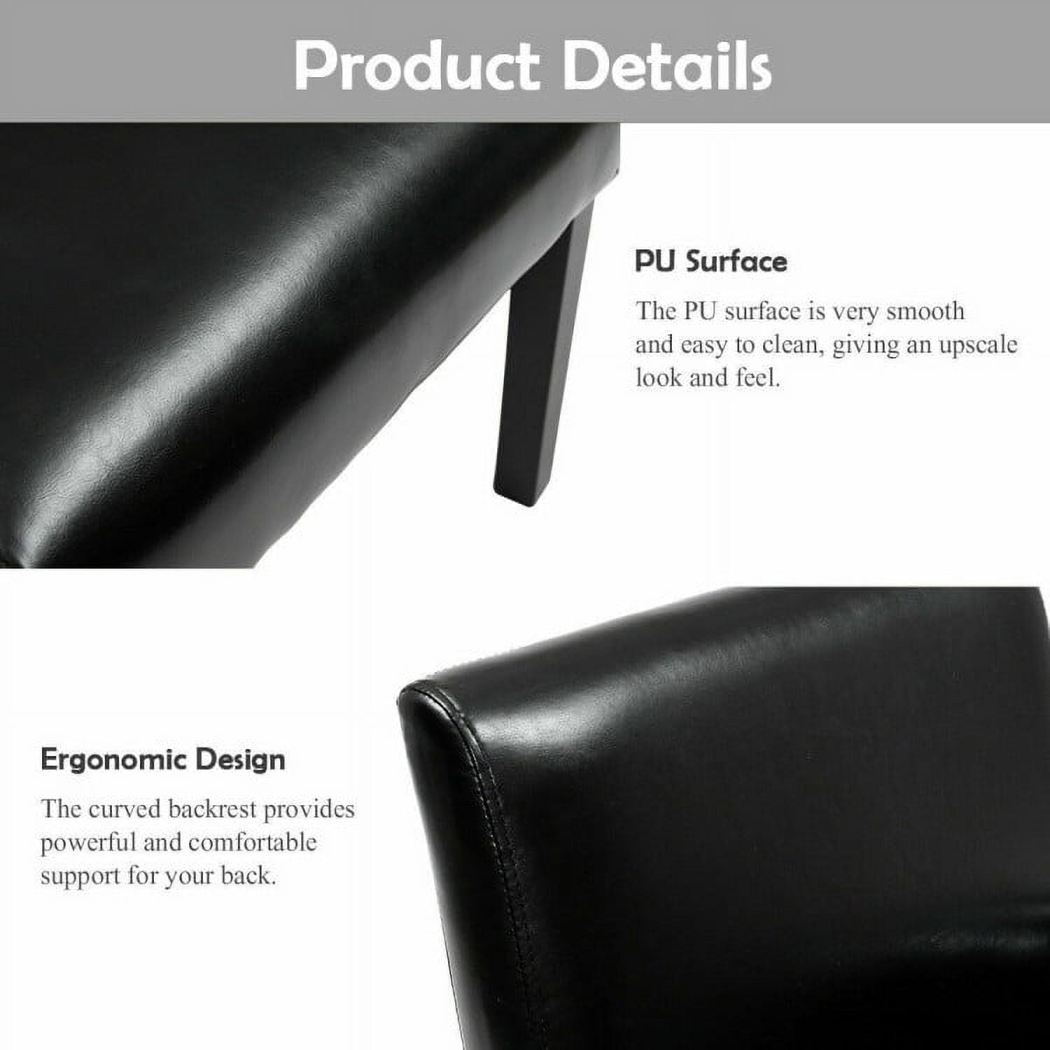 Finihen PU Leather Arm Chair, Lounge Chair, Modern PU Leather Executive Arm Chair Sofa, for Home, Office, Black Finihen PU Leather Arm Chair, Lounge Chair, Modern PU Leather Executive Arm Chair Sofa, for Home, Office, Black