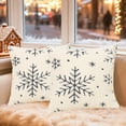 thumbnail image 5 of Hvmvliv Velvet Snowflake Christmas Pillow for Living Room Sofa - Polyester Cushion Cover in Red, Gray, or Green, Soft and Wrinkle-Resistant for Home Fabric Decoration Gray, 5 of 6