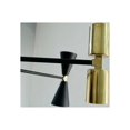 thumbnail image 3 of Gorgeous 6 Arms 8 Light Hand Crafted Brass Sputnik Chandelier With Black Powder Coated Mid Century Modern Chandelier, 3 of 4
