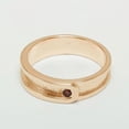 thumbnail image 2 of LBG British Made 14k Rose Gold Natural Garnet Mens Band Ring - 25 size options - Size 11, 2 of 6