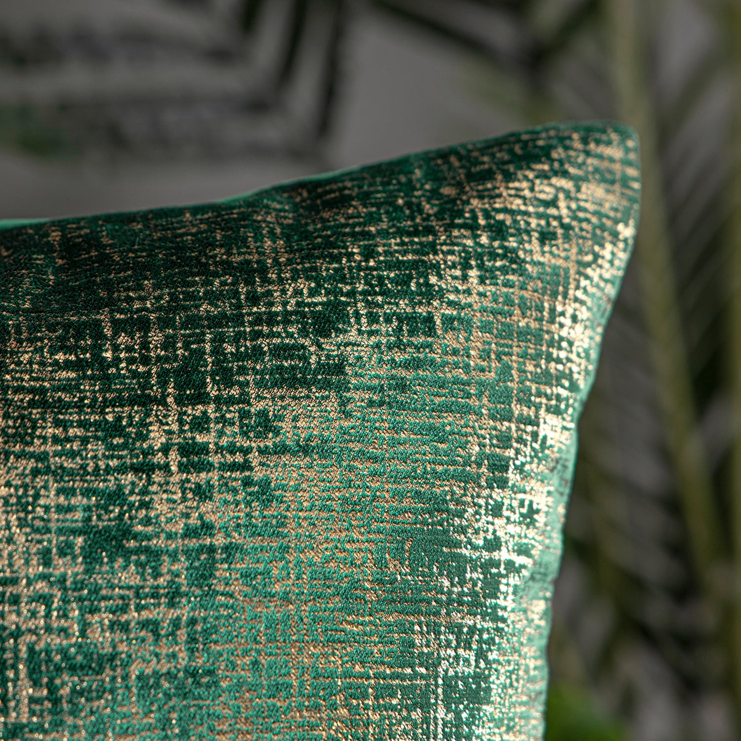 Phonoscope Bronzing Soft Solid Velvet Decorative Throw Pillow for Couch, Green, 12" x 20", 2 Pack