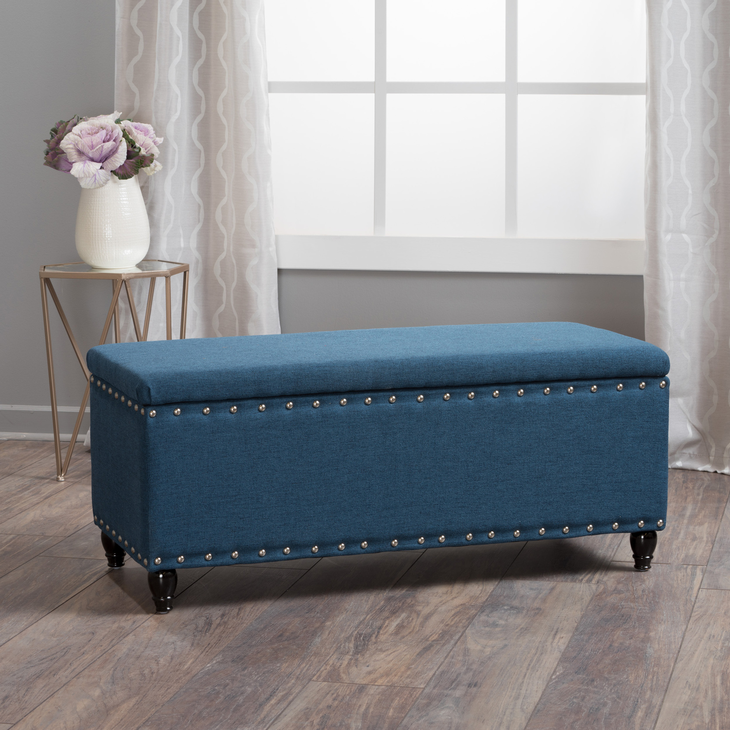 Storage Ottoman Versatile Fabric Ottoman with Hidden Compartment