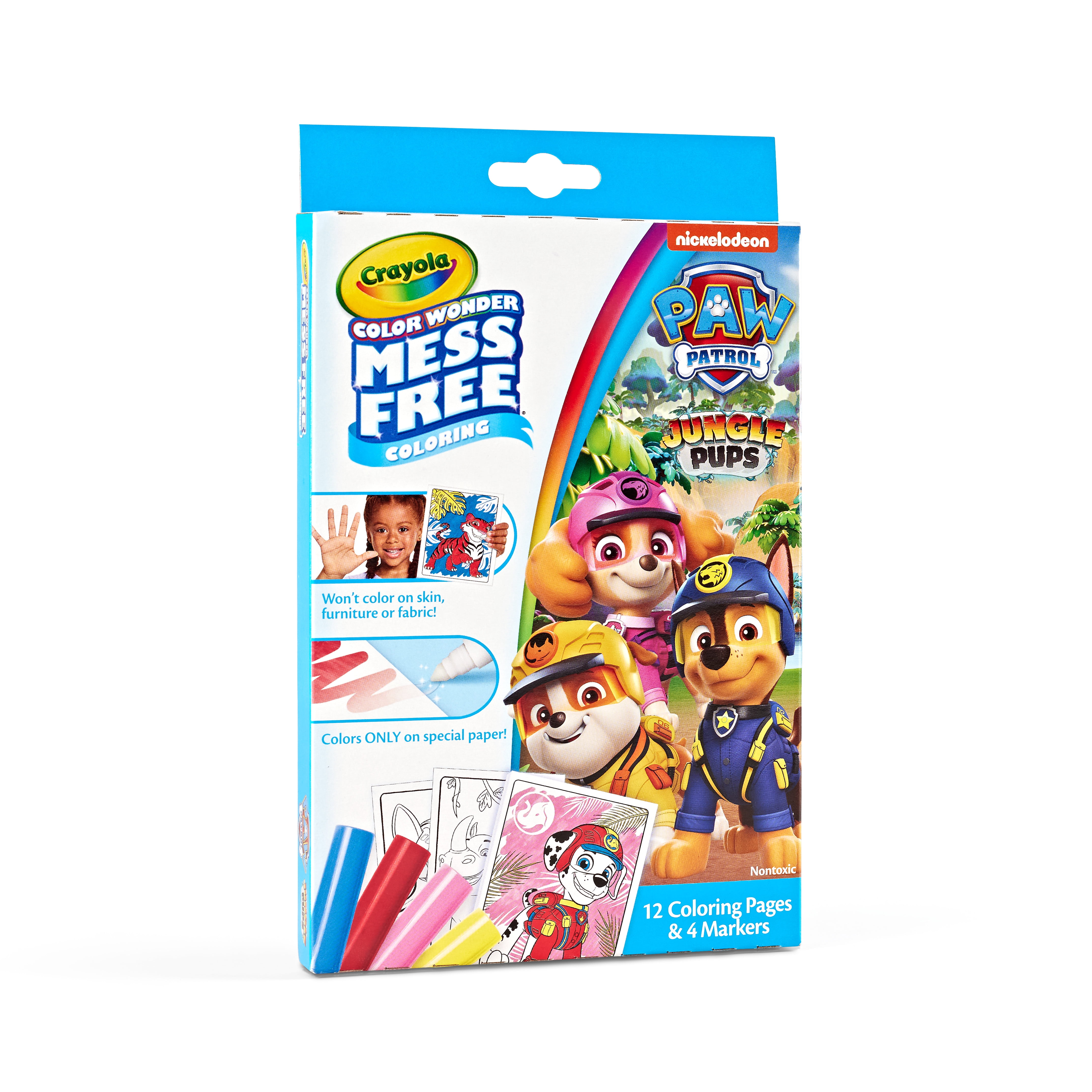 (2 pack) Crayola Color Wonder Paw Patrol Mini Box Set, 12 Coloring Pages & 4 Mess Free Markers, Gifts for Toddlers 3+