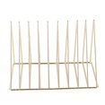 thumbnail image 1 of Creative Metal Triangle Iron Desktop Bookshelf Rack Holder for Books Magazine (Golden), 1 of 4