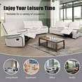 thumbnail image 2 of Manual Leather Recliner Chair Reclining Sofa Chair with Storage Console & Cup Holder for Living Room, White, 2 of 6