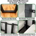 thumbnail image 3 of Firscook Twin Triple Bunk Bed, Heavy Duty Metal Frame Twin Over Twin Over Twin with Guardrails & Ladder, Fast Assembly,Black, 3 of 7
