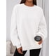 thumbnail image 3 of Sudadera Oversize de Cuello Redondo para Mujer PRETTYGARDEN Blanca 2XL, 3 of 6