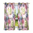 thumbnail image 6 of Yayeee Window Curtains Set of 2 for Living Room Light Filtering 63"x42", Pink Blueberries, 6 of 7