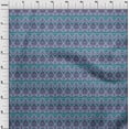 thumbnail image 3 of oneOone Tissu Lycra Polyester Diamant & Tourbillon Tissu à Coudre Imprimé Ikat BTY 56 Pouces de Large, 3 of 4