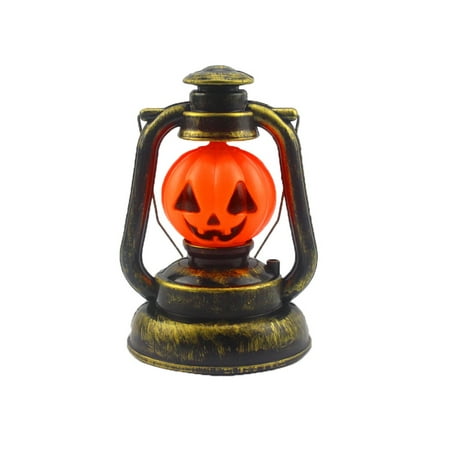Tuscom Halloween Portable Kerosene Lamp Pumpkin Witch Skull Lantern With Voice