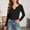 Black, variant on Women's Casual Long Sleeve Shirts Notch Crew Neck T-Shirts Tops Fall Fashion Lettuce Trim Blouses Red
