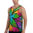 thumbnail image 2 of Rateoe Multicolored Beautiful Flower Pattern Sleeveless Gym Shirt Muscle Tee Breathable Workout Shirt Slim-Fit Tank Quick Dry Fit Muscle Tank Top Bodybuilding Sleeveless T Shirt-4X-Large, 2 of 7