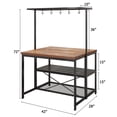 thumbnail image 3 of Litake Kitchen Island Table with Storage Easy Installation Backer's Rack Metal, Vintage, 68.2 lb, 3 of 7