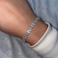 thumbnail image 5 of 1 pieza (plata) Tobillera de playa Tobillera de cristal con diamantes de imitación brillantes para mujer Tobillera vintage bohemia Sandalias Pulsera de tobillo Cadena Accesorios de joyería Rojo Verde, 5 of 5