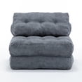 thumbnail image 2 of Folding Sofa Bed, Convertible Sleeper Chair with Pillow Foldable Mattress with Back Support, Portable Fold Out Chair Bed Comfy Floor Sofa Lounge for Living Room Bedroom, Single (Gray), 2 of 11