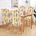 thumbnail image 2 of Yayeee 2 Pack Dining Chair Covers Stretch Parson Chairs Slipcovers Seat Protector, Sunshine Pineapples, 2 of 6