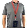 thumbnail image 4 of Two Pack Clear T2 Pack - Clear Tear Resistant Passport ID Badge Holder with Open Top &amp; Detachable Buckle Lanyard by Specialist ID (Red), 4 of 4
