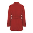 thumbnail image 5 of UAYOTSE Womens Long Wool Coat Double Trench Coat Fall Winter Clothes,Red XXL, 5 of 5