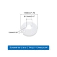 thumbnail image 2 of 11PCS Decoración de Cubierta de Tubería 0.5in /12mm, Cubierta de Tubería con Brida Decor PP Plástico, Blanco, 2 of 6