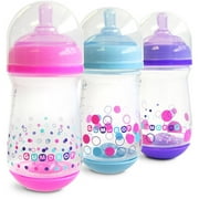 GumDrop 8-oz GentleVent Baby Bottles, Set of 3, BPA-Free