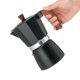 thumbnail image 2 of Kearding Cafetera resistente a altas temperaturas, cafetera Espresso, mango de madera, percolador resistente al desgaste, apariencia exquisita para el Juegos de servir café y té 300ml, 2 of 6