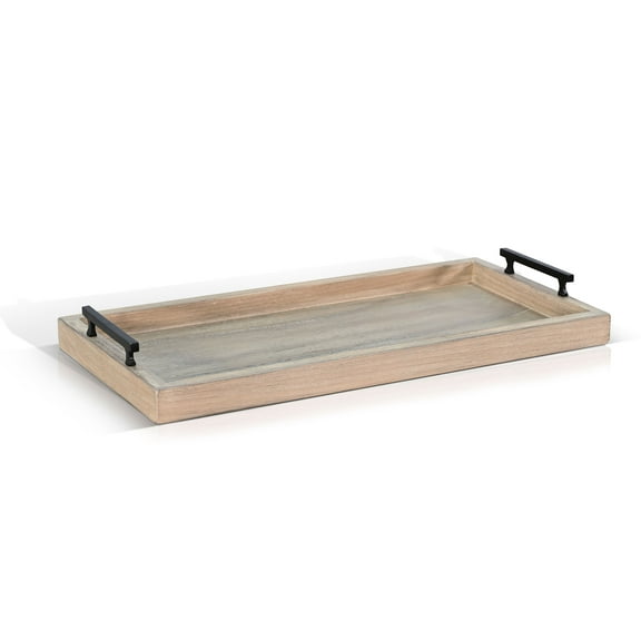 Sunny Designs Rectangular Tessa Wood Dining Table Tray